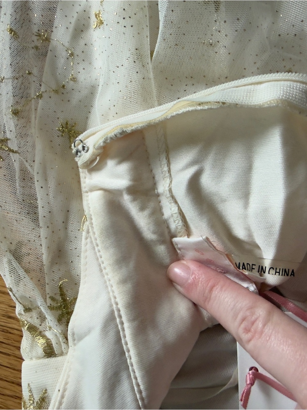 Entro Celestial Embroidered Ivory Strap Dress Bodice with Drawstring Detail - Picture 7 of 7